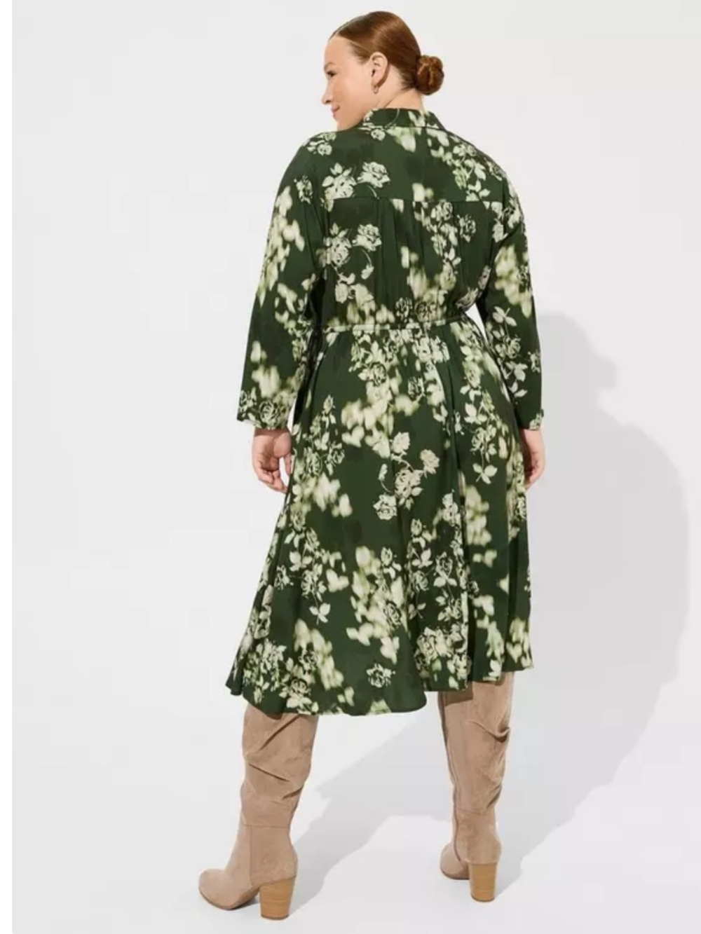 Torrid Midi Challis Shirt Dress - Picture 4 of 4
